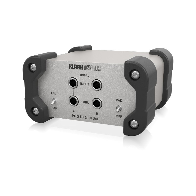 KLARK TEKNIK DI 20P Passive Stereo DI Box with Midas Transformer and Extended Dynamic Range